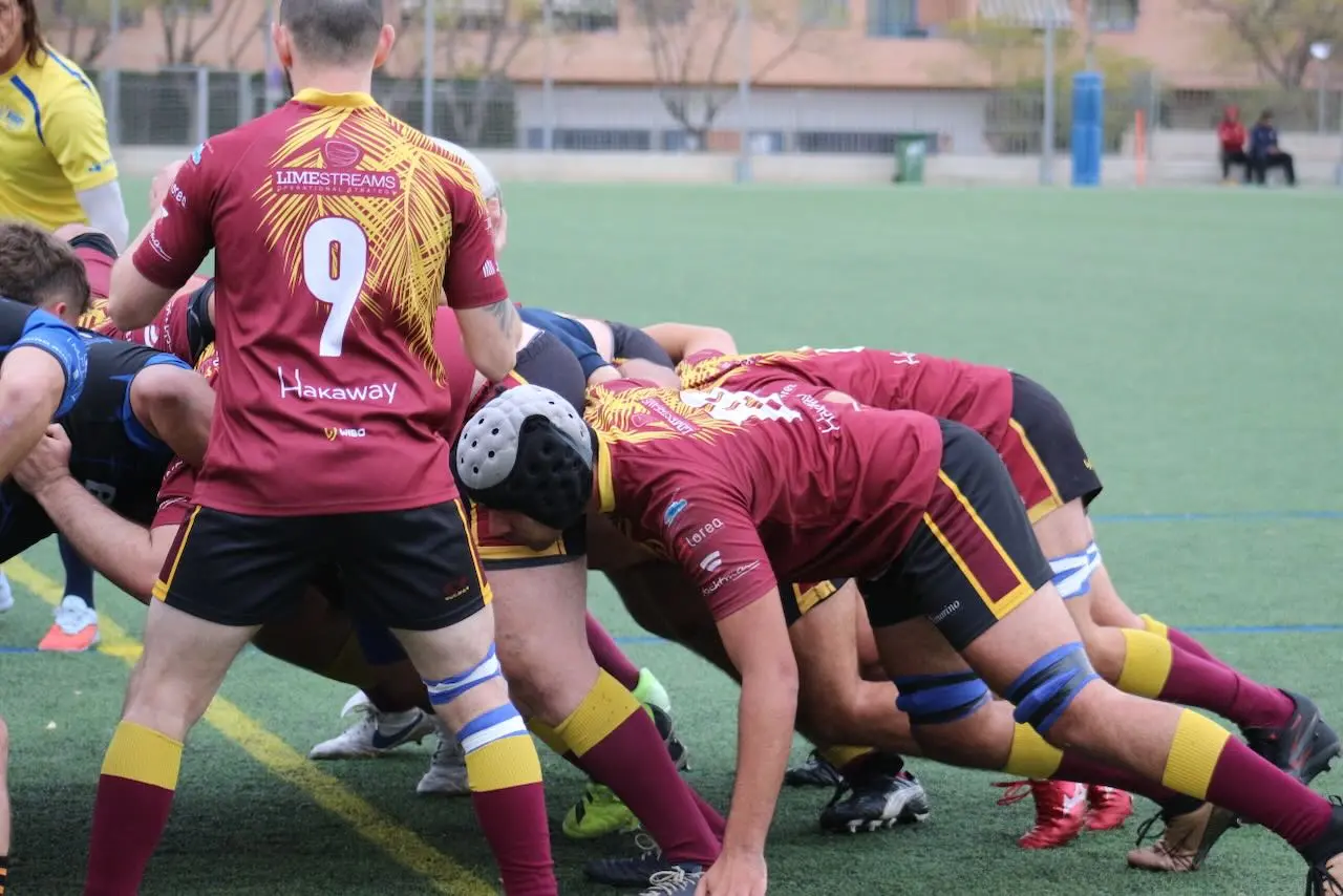Melé del Alicante Rugby Club durante partido